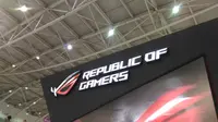 Papan Nama Booth Asus Republic of Gamers (ROG) di Computex 2017. Liputan6.com/Mochamad Wahyu Hidayat