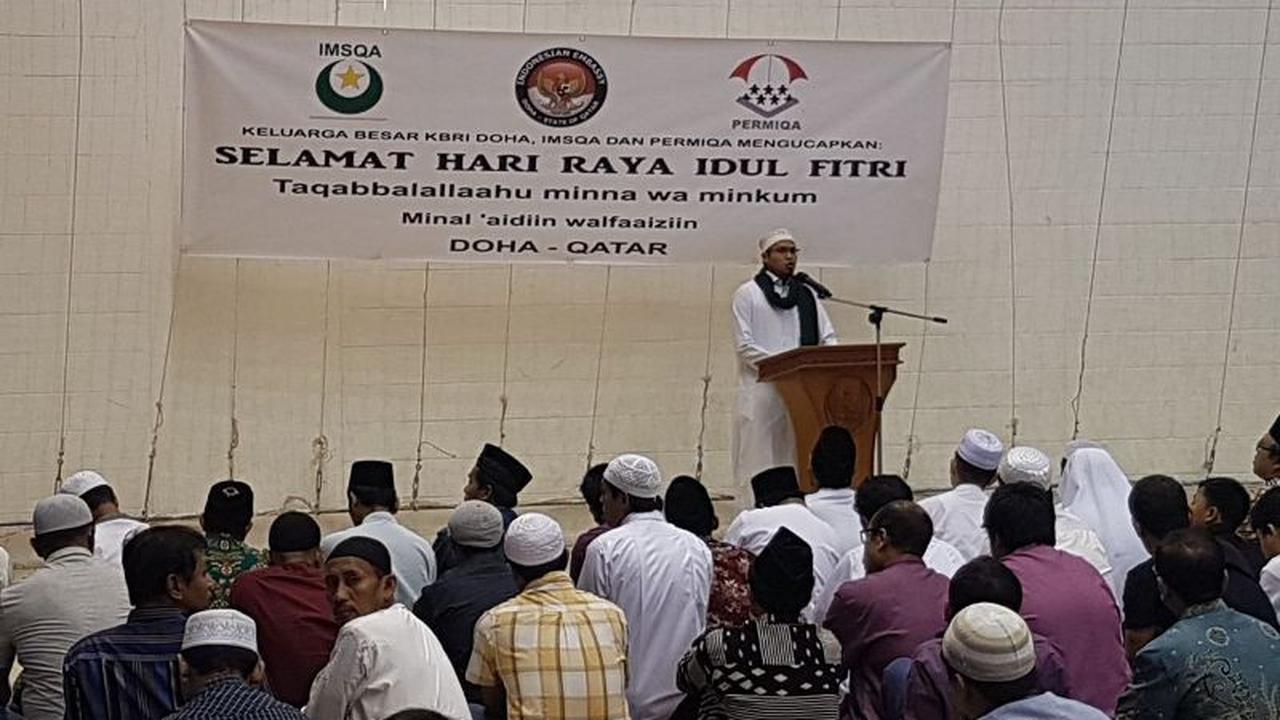 Salat Id Pukul 04.30, 1000 WNI di Qatar Doakan Konflik Lekas Usai
