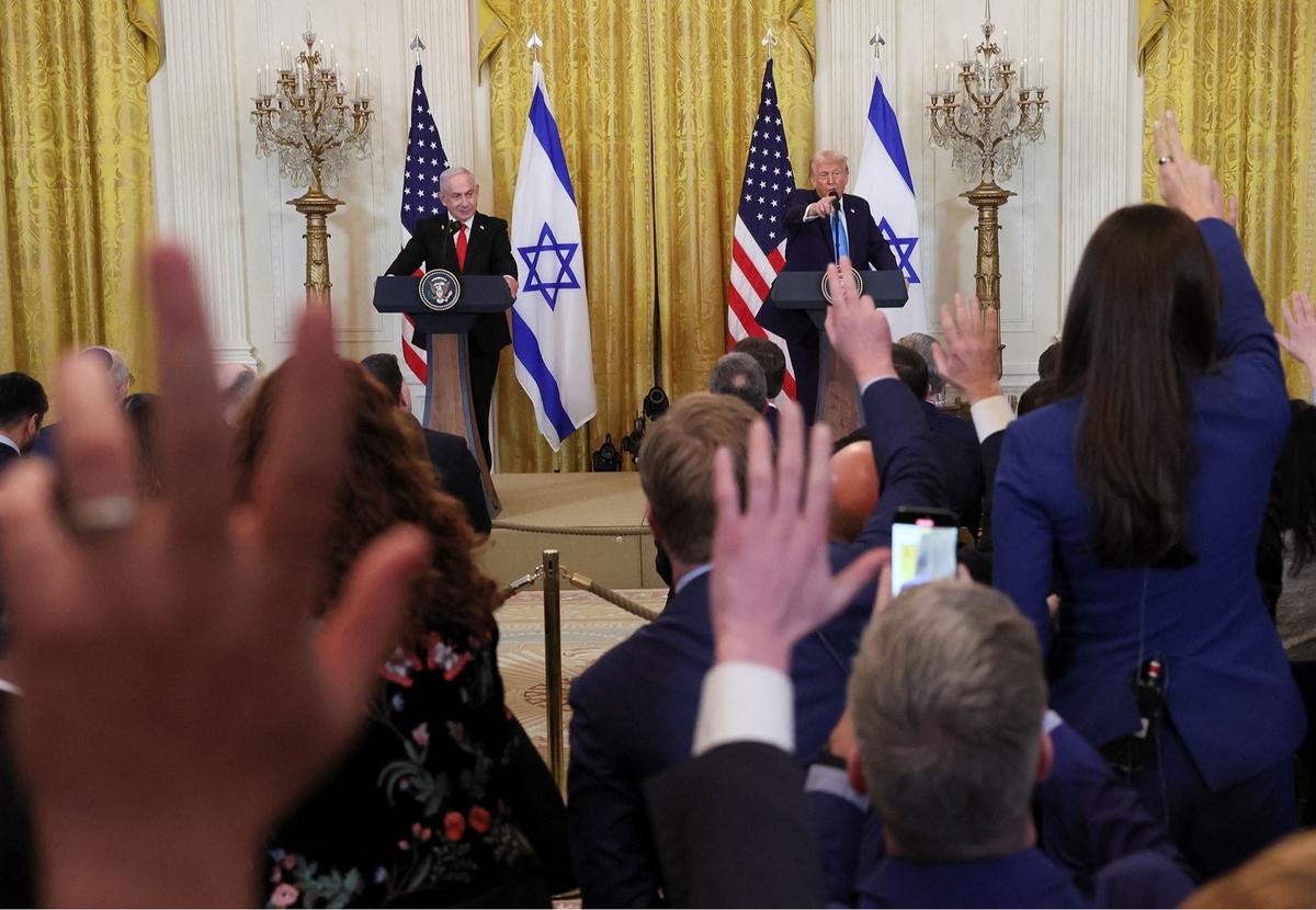 Demo Pro-Palestina Sambut Pertemuan Netanyahu-Trump di Gedung Putih