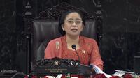 Ketua Dewan Perwakilan Rakyat (DPR) Puan Maharani pada Sidang Tahunan MPR-RI dan Sidang bersama DPR RI dan DPD RI tahun 2022, Selasa (16/8/2022).