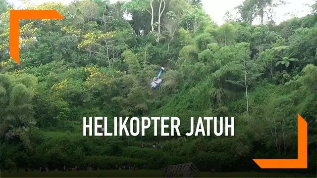 Sebuah helikopter yang membawa empat penumpang jatuh di kawasan lereng Tasikmalaya Jawa Barat hari Sabtu (16/3) sore.