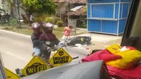 Titik lokasi kecelakaan Tri Lestari pedagang siomay berusia 50 tahun asal Desa Dempet, Kabupaten Demak, saat keliling mencari gas LPG 3 kg. (Liputan6.com/ Dok Ist)