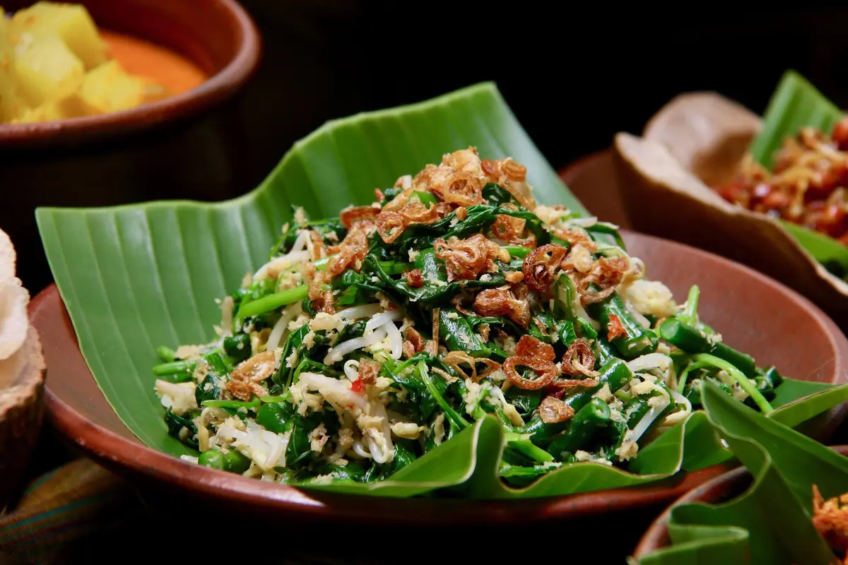 urap sayur bayam