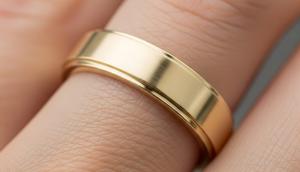 Model Cincin Emas Polos yang Tidak Mudah Turun Harga (AI)