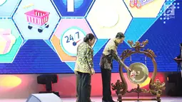 Presiden Joko Widodo (Jokowi) memberikan sambutan saat membuka  Indonesia Business and Development Expo (IBD Expo) di Jakarta Convention Center, Rabu (20/9). IBD Expo membahas perkembangan ekonomi digital. (Liputan6.com/Angga Yuniar)
