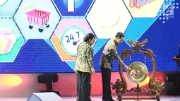 Presiden Joko Widodo (Jokowi) memberikan sambutan saat membuka  Indonesia Business and Development Expo (IBD Expo) di Jakarta Convention Center, Rabu (20/9). IBD Expo membahas perkembangan ekonomi digital. (Liputan6.com/Angga Yuniar)