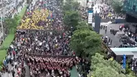 Kondisi demo mahasiswa di Bundaran HI (Foto: Rifqy/Liputan6.com)