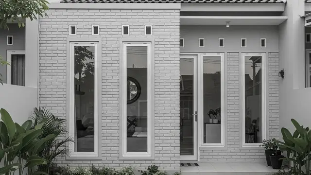 Desain Rumah Kecil dengan Bata Ekspos