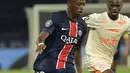 <p>Kemenangan telak ini memastikan PSG memuncaki klasemen Liga Prancis sementara. (Bertrand GUAY / AFP)</p>