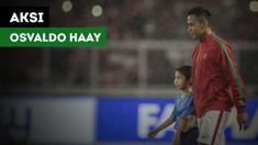 Pemain muda Indonesia, Osvaldo Haay tampil mengesankan saat menghadapi Islandia, Minggu (14/1/2018)