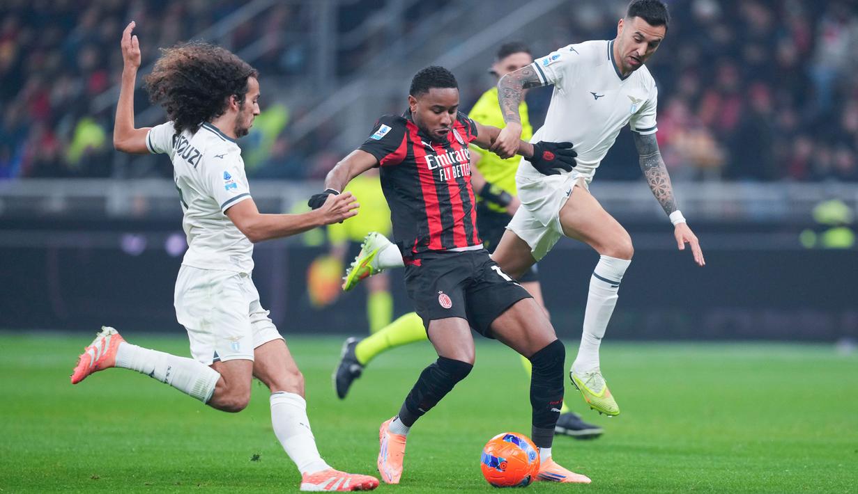 AC Milan susah payah menaklukkan Lazio dengan skor tipis 1-0. (AP Photo/Antonio Calanni)
