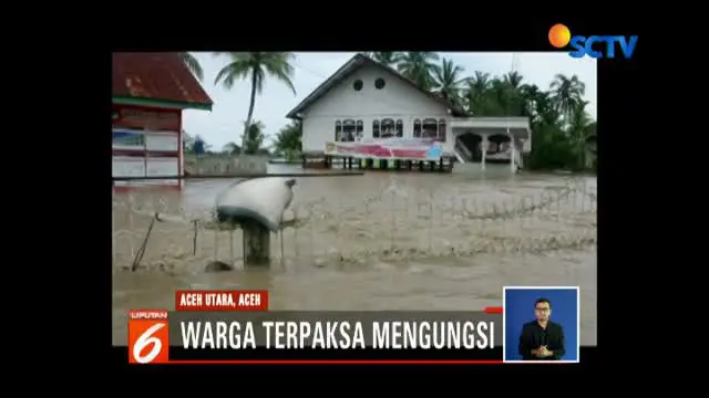 Sungai Krueng Pase di Aceh Meluap, 6 Kecamatan Terendam Banjir