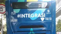 Kecelakaan Bus Transjakarta dan Pemotor di Sudirman (Winda Nelfira/Liputan6.com)