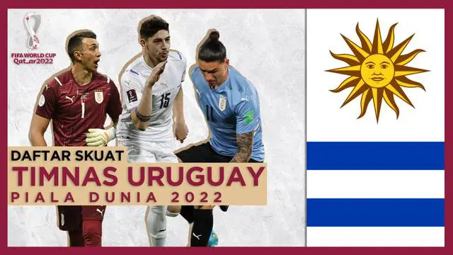 MOTION GRAFIS: Skuat Timnas Uruguay di Piala Dunia 2022, Padukan Komposisi Pemain Tua dan Muda
