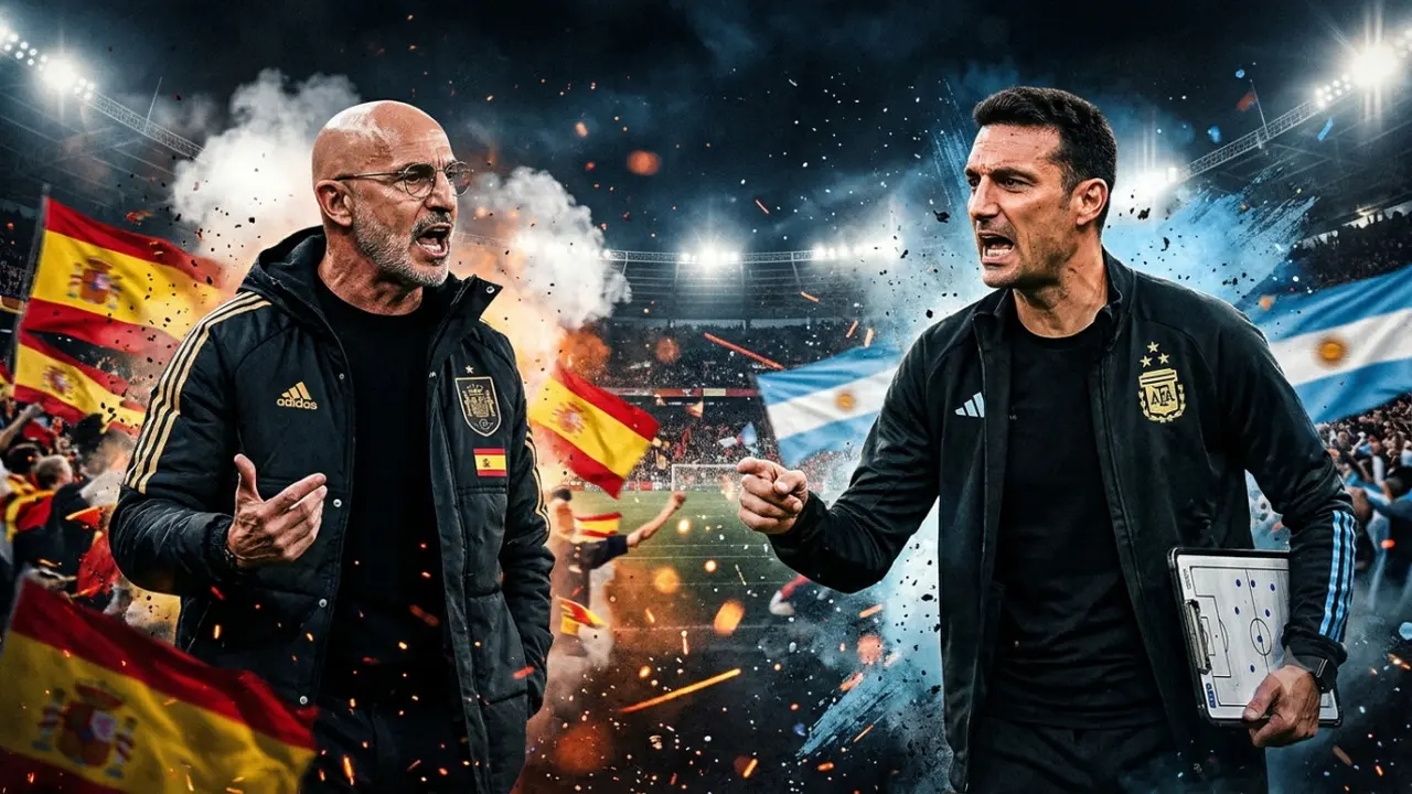 Ilustrasi Luis de la Fuente Vs Luis Scaloni