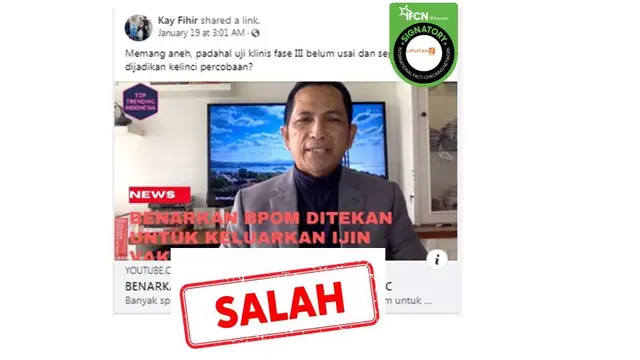 Cek fakta BPOM ditekan untuk keluarkan EUA vaksin covid-19