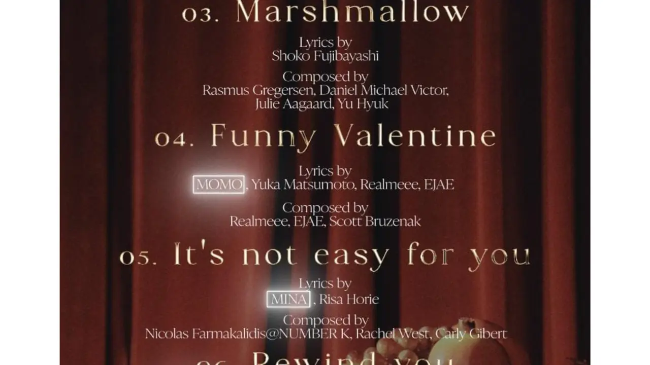 Tracklist mini album Masterpiece milik sub unit TWICE MISAMO.