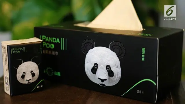 Sebuah perusahaan di China memproduksi tisu ramah lingkungan, terbuat dari kotoran panda.