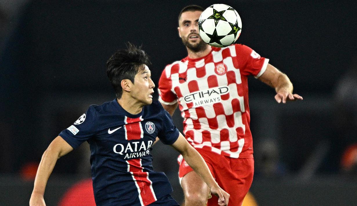 Menjamu Girona, Paris Saint-Germain unggul 1-0. (JULIEN DE ROSA/AFP)