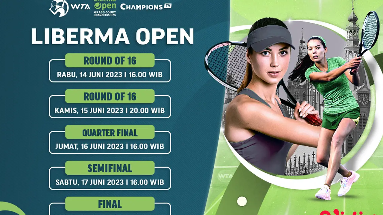 EKSLUSIF DI VIDIO, Live Streaming WTA 250 Liberma Open 2023 Babak 16 Besar sampai Final