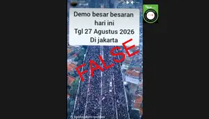 Cek Fakta: Video Ini Konvoi Persib Juara pada 2025, Bukan Demo 27 Agustus 2026