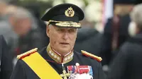 Raja Harald V dari Norwegia. (Dok. AP Photo/Francisco Seco)