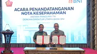 PT Bank Negara Indonesia (Persero) Tbk atau BNI memperkuat kerjasama bisnis dengan TNI melalui solusi layanan keuangan terintegrasi yang dirancang khusus untuk memenuhi kebutuhan institusi dan prajurit TNI.