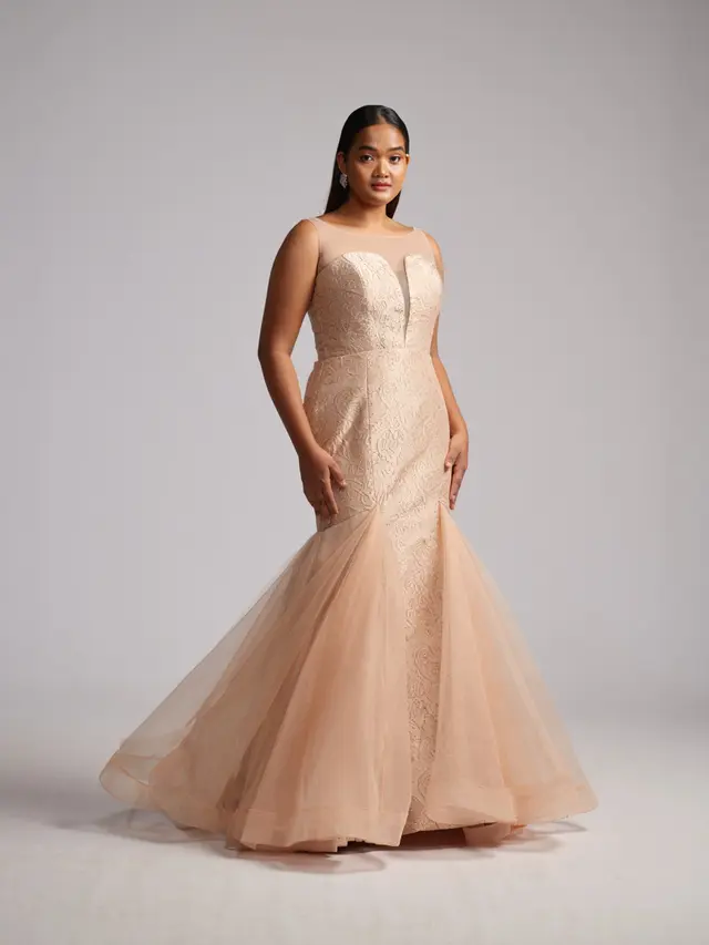 Baju Pesta Mermaid Cut Plus Size