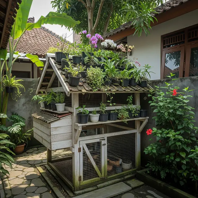 6 Desain Kandang Ayam yang Bisa Jadi Rak Tanaman, Urban Farming di Lahan Sempit