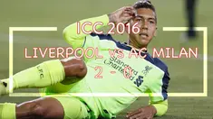 Divock Origi dan Roberto Firmino mencetak gol bagi Liverpool saat melawan AC Milan dalam turnamen pemanasan ICC 2016 di Amerika Serikat.