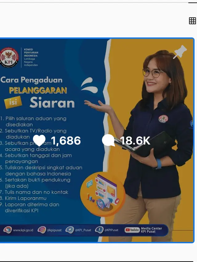 Unggahan KPI Pusat yang digeruduk netizen dengan tagar Boikot Leslar. (Foto: Dok. Instagram @kpipusat)