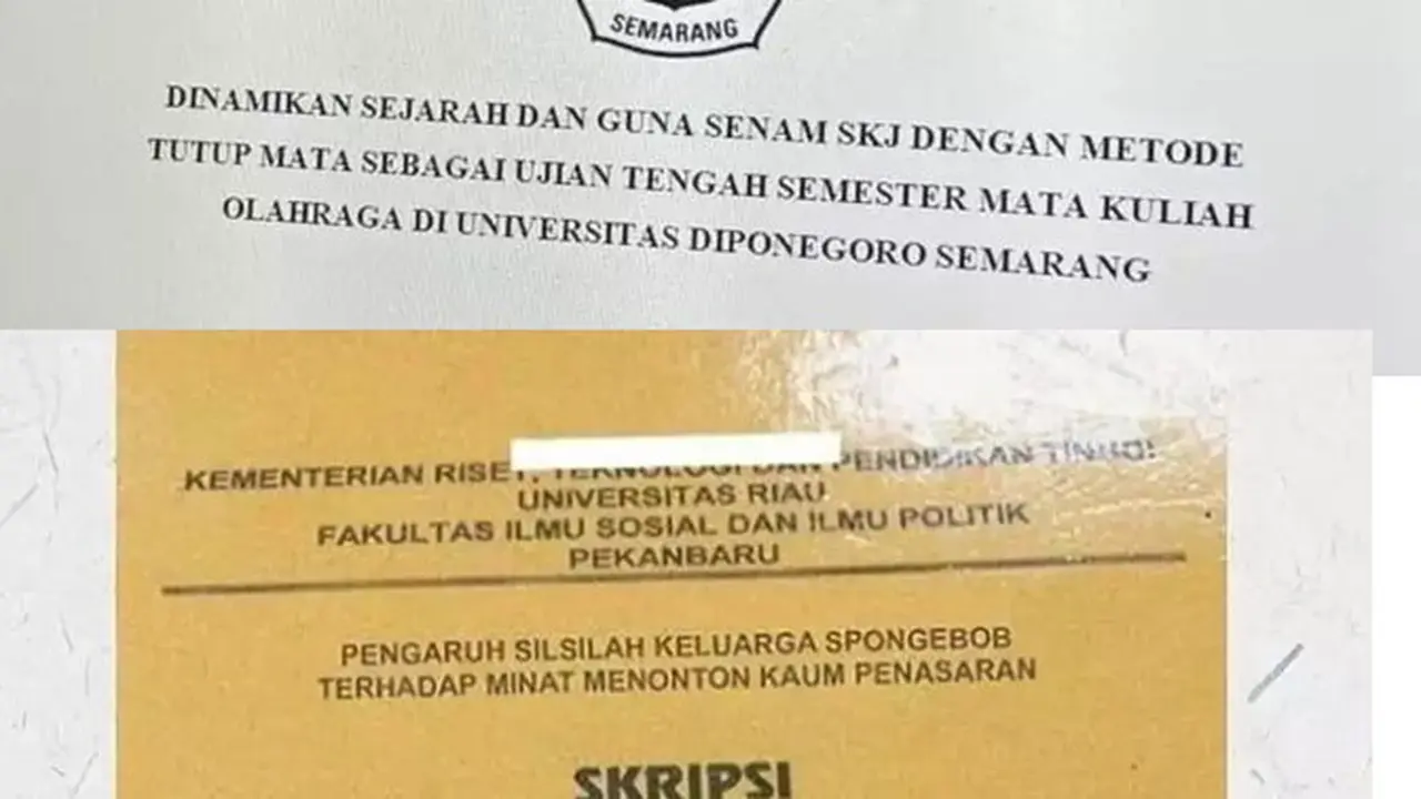 8 Potret Judul Skripsi Mahasiswa Ini Nyeleneh Banget, Enggak Habis Pikir