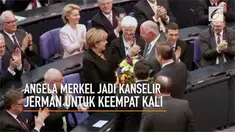 Angela Merkel disumpah sebagai Kanselir Jerman untuk kali keempat pada 14 Maret 2018.