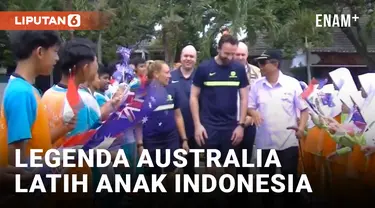 Jelang Indonesia Vs Australia, Legenda Socceroos Latih Anak-anak di Tangerang Selatan