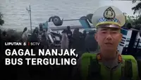 Puluhan Penumpang Terluka Usai Bus yang Ditumpanginya Gagal Menanjak dan Terguling