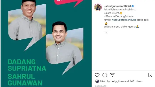 Sahrul Gunawan (Foto: Instagram/@sahrulgunawanofficial)