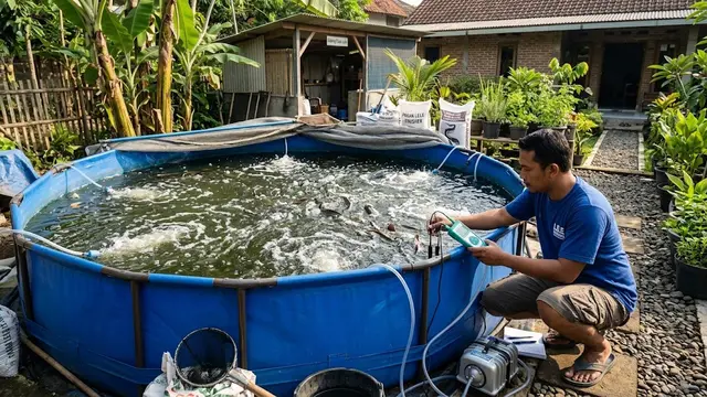 Trik Budidaya Lele Rumahan supaya Kolam Tetap Produktif Tanpa Sering Ganti Air Total/AI Generated