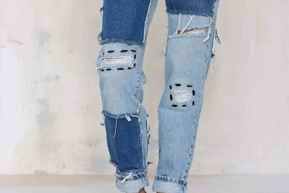 [Bintang] Patchwork jeans