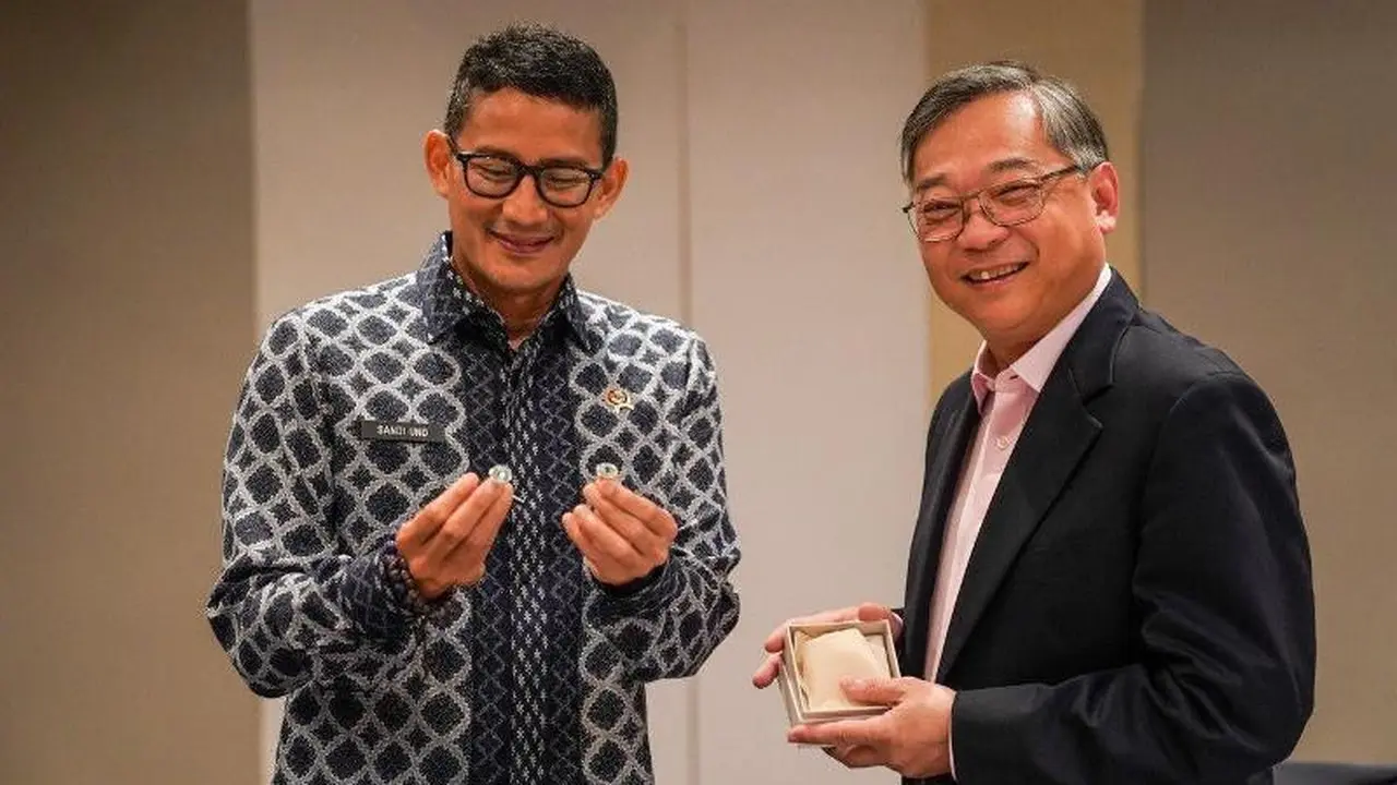 Menparekraf Sandiaga Uno dan Menteri Perdagangan dan Industri Singapura Gan Kim Yong