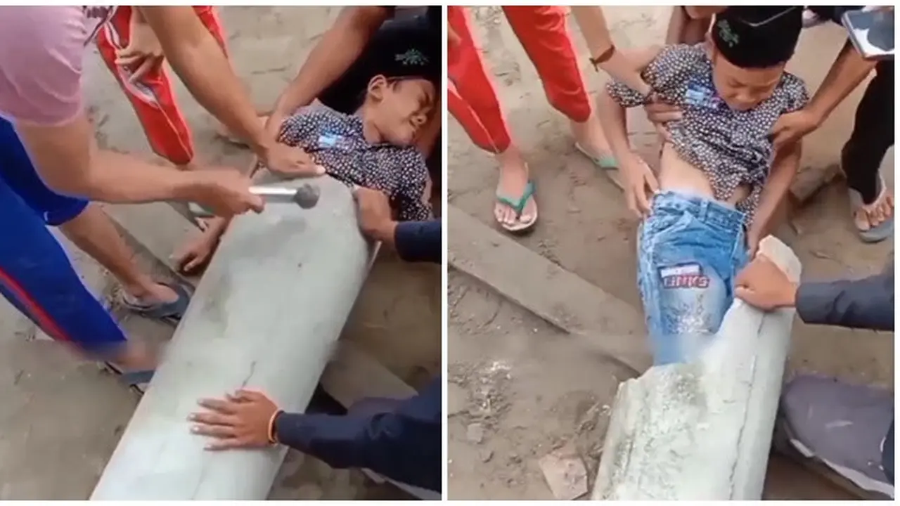 6 Potret Aksi Bantu Orang Terjebak di Tempat Tak Terduga, Bikin Ikut Deg-degan