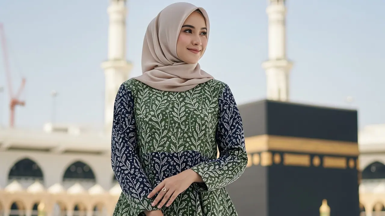 Model Gamis Batik Buat Umroh yang Anggun dan Nyaman