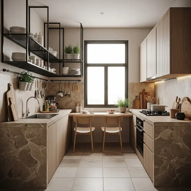 9 Desain Dapur Minimalis dengan Kitchen Set Dua Sisi