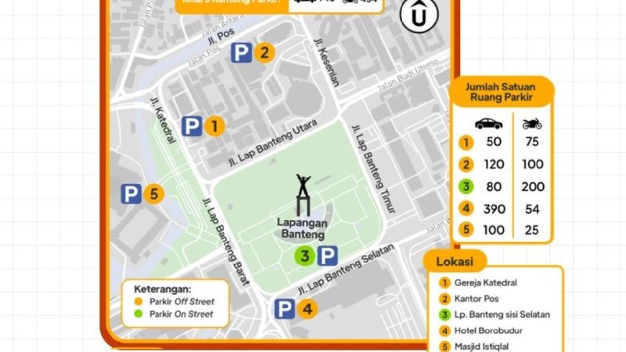 Dinas Perhubungan DKI Siapkan Lima Lokasi Kantong Parkir Lebaran Betawi 2026 di Lapangan Banteng
