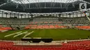 Tampilan bagian dalam Jakarta International Stadium (JIS), Selasa (21/12/2021). Pembangunan stadion yang dirancang sesuai standar Federation Internationale de Football Association (FIFA) ini rencananya mampu menampung hingga 82.000 penonton. (Liputan6.com/Helmi Fithriansyah)