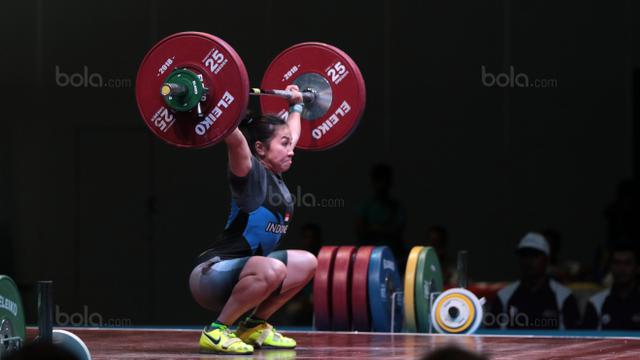 Test Event Asian Games 2018, Angkat Besi, Bola.com, Dewi Safitri