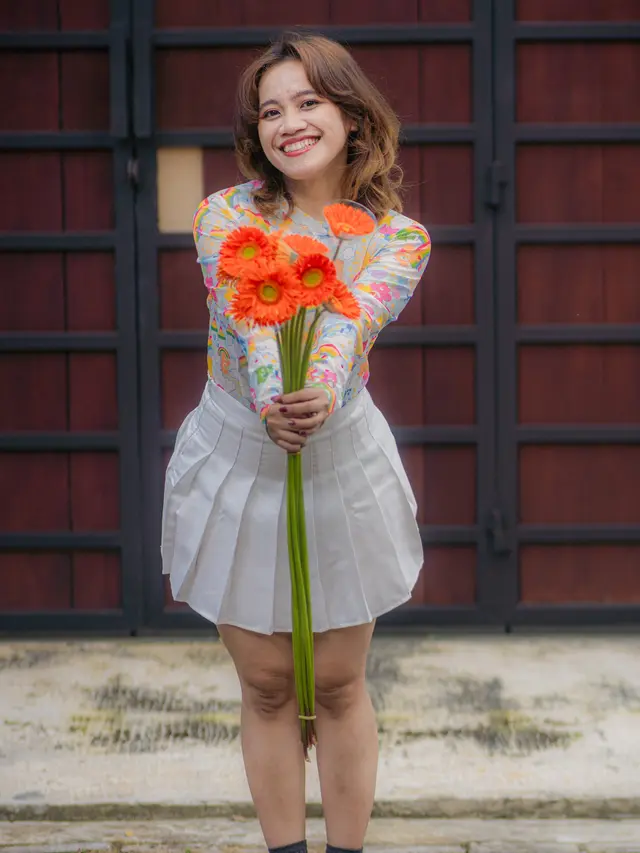 wanita desember bunga cantik