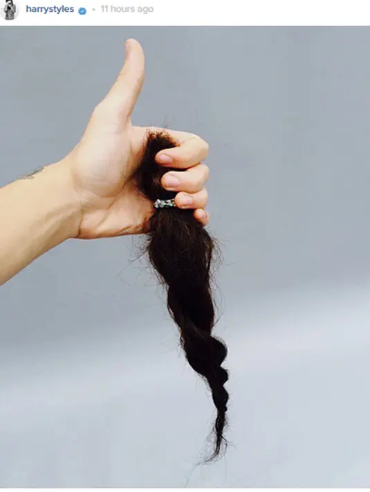 Harry Styles sempat memposting potongan rambutnya di akun sosial media instagram. (viainstagram@harrystyles/Bintang.com)