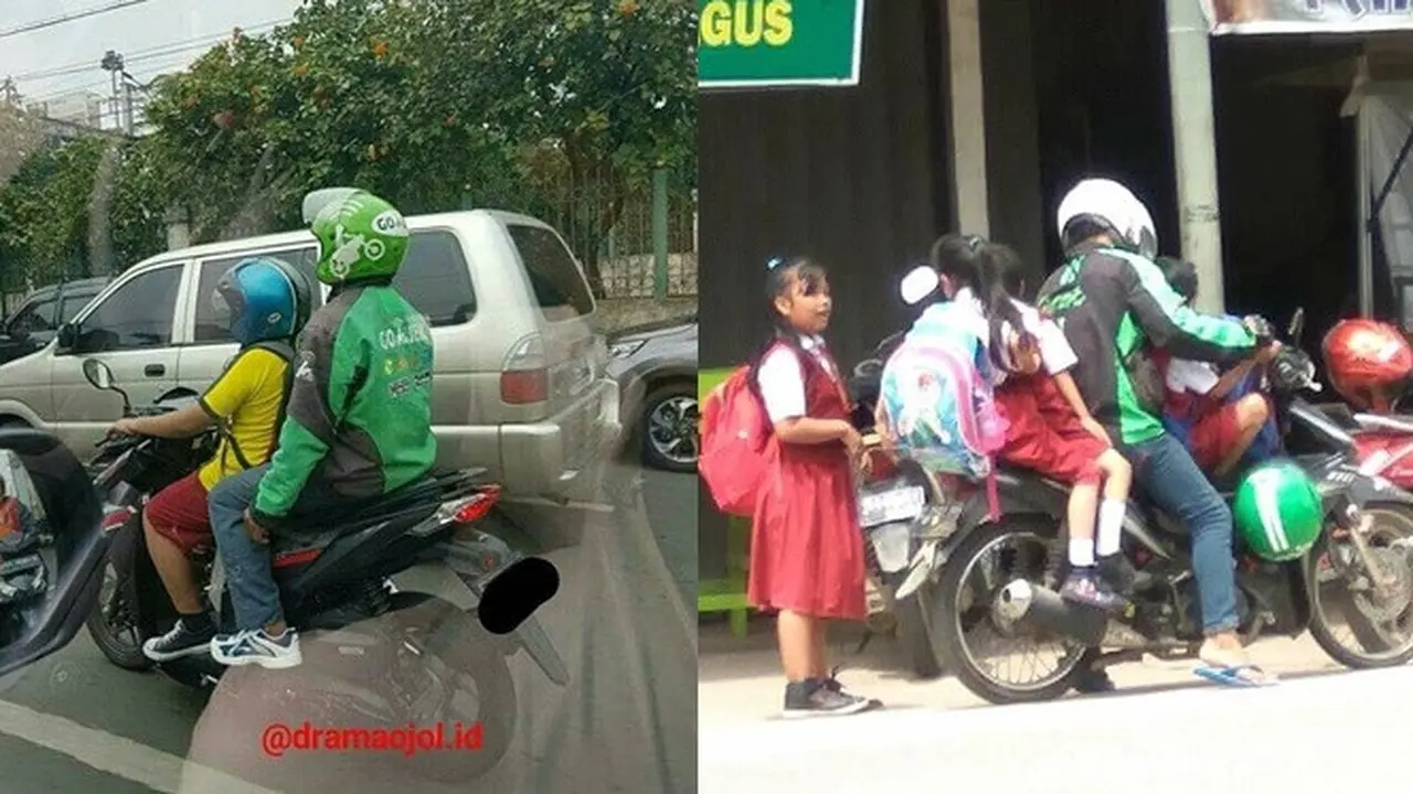 6 Kelakuan Kocak Anak Sekolah saat Naik Ojek Online Ini Bikin Tepuk Jidat