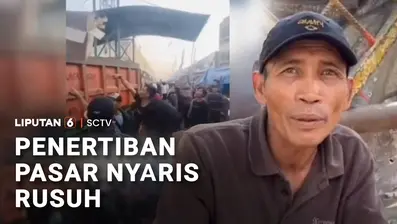 Sejumlah pedagang sayur di Pasar Baru Kota Bekasi mengamuk dan terlibat keributan dengan petugas Satpol PP pada Senin siang. Keributan terjadi saat petugas Satpol PP menertibkan para pedagang kaki lima yang berjualan di bahu jalan.