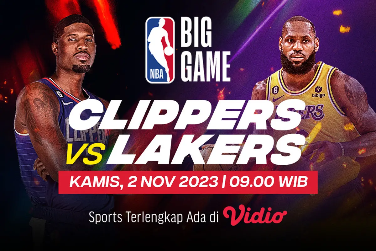 Jadwal dan Live Streaming LA Clippers vs LA Lakers NBA 2023/2024 di Vidio